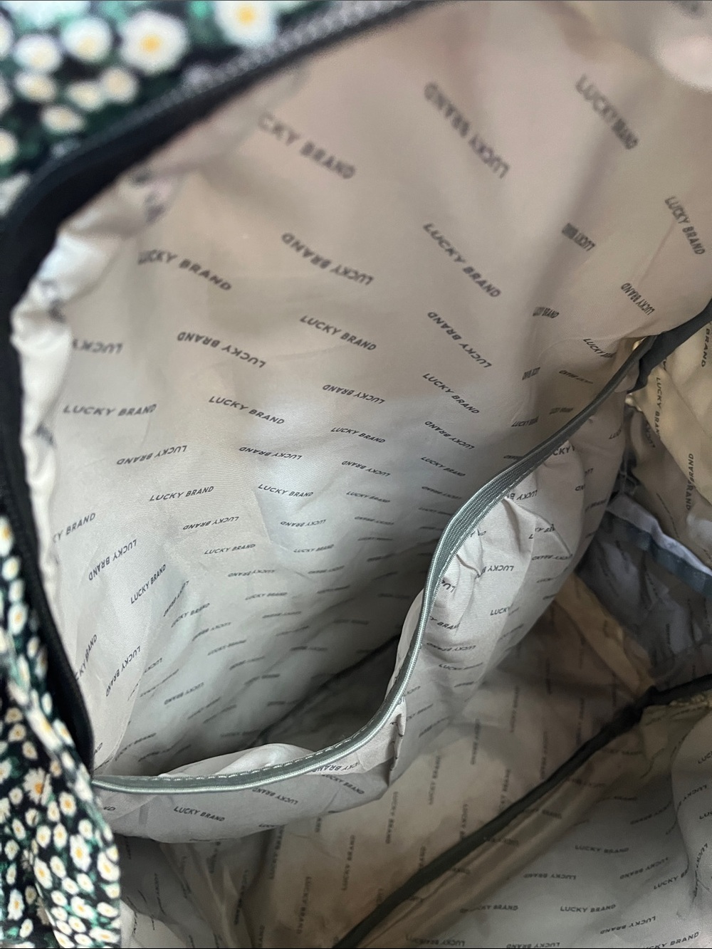 LUCKY BRAND DAISY BACKPACK CANVAS NYLON LARGE TRAVEL BAG - Picture 12 of 14